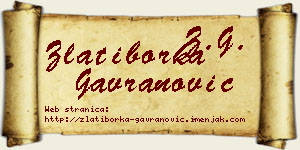 Zlatiborka Gavranović vizit kartica